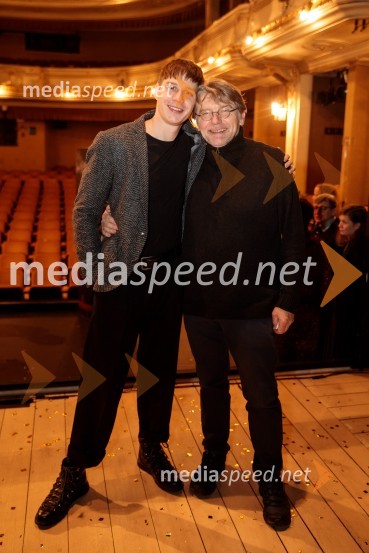  Timon Šturbej, igralec;  Zvone Hribar, igralecJacques in njegov gospodar, premiera drame