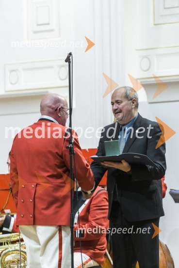 David Hartman;  Boris Selko, predsednik Zveze slovenskih godb35. tradicionalni novoletni koncert Pihalnega orkestra Pošta Maribor