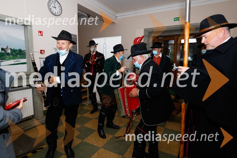 Kranjski furmaniObisk kolednikov na MO Kranj