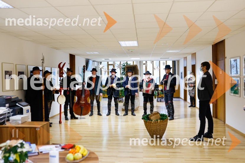 Kranjski furmaniObisk kolednikov na MO Kranj