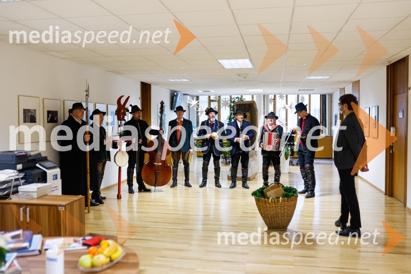 Kranjski furmaniObisk kolednikov na MO Kranj