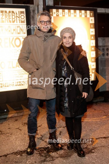  Primož Ekart, igralec, režiser;  Maja Kunšič, igralkaPojedina pri Trimalhionu, premiera drame