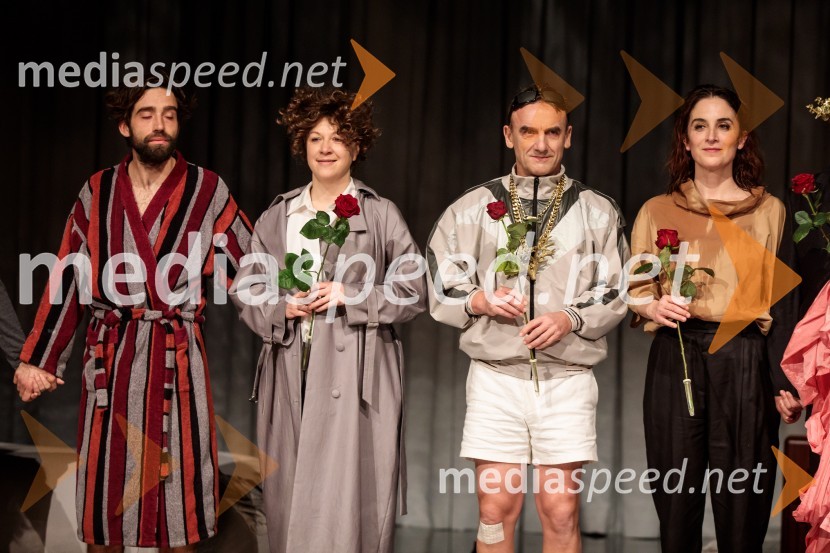  Vito Weis, igralec;  Janja Majzelj, igralka;  Robert Prebil, igralec;  Daša Doberšek, igralkaPojedina pri Trimalhionu, premiera drame