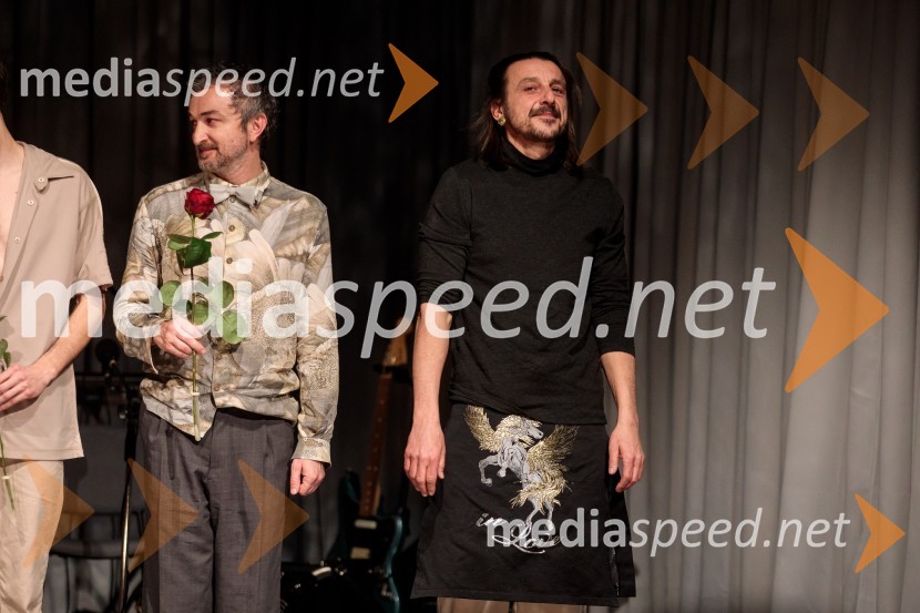  Ivan Peternelj, igralec;  Matej Recer, igralecPojedina pri Trimalhionu, premiera drame