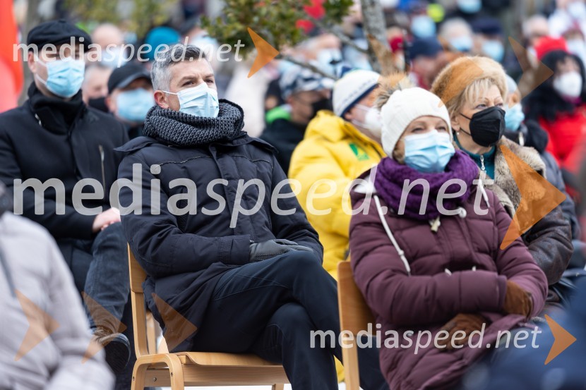  Matjaž Nemec, podpredsednik državnega zbora in politik Socialnih demokratov Osrednja slovesnost ob 80. obletnici dražgoške bitke