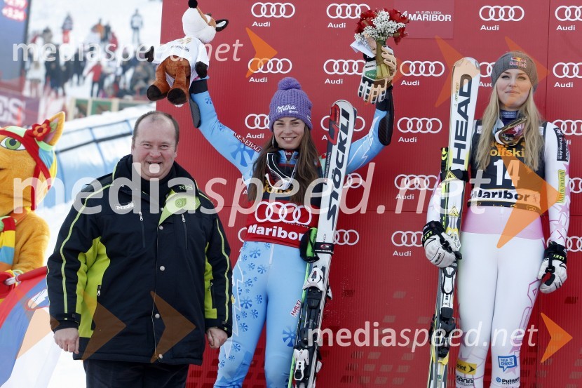  Aleš Hauc, nekdanji predsednik uprave NKBM;  Tina Maze, bivša slovenska alpska smučarka;  Lindsey Vonn, smučarka (ZDA)Umrl je Aleš Hauc, nekdanji direktor NKBM in Pošte Slovenije