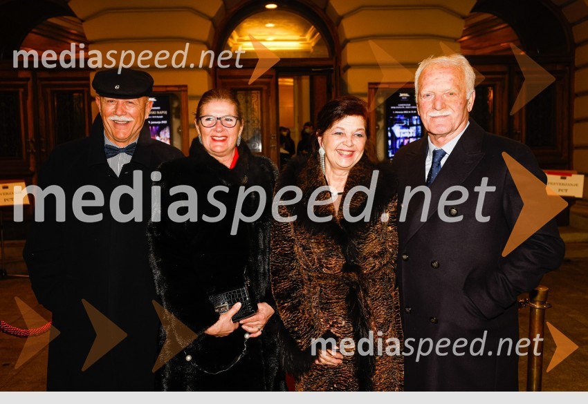  Frane Praprotnik, podjetnik;  Polona  Praprotnik;  Nena Kopčaver Guček;  Andrej Guček, zdravnikLjubezenski napoj, premiera opere