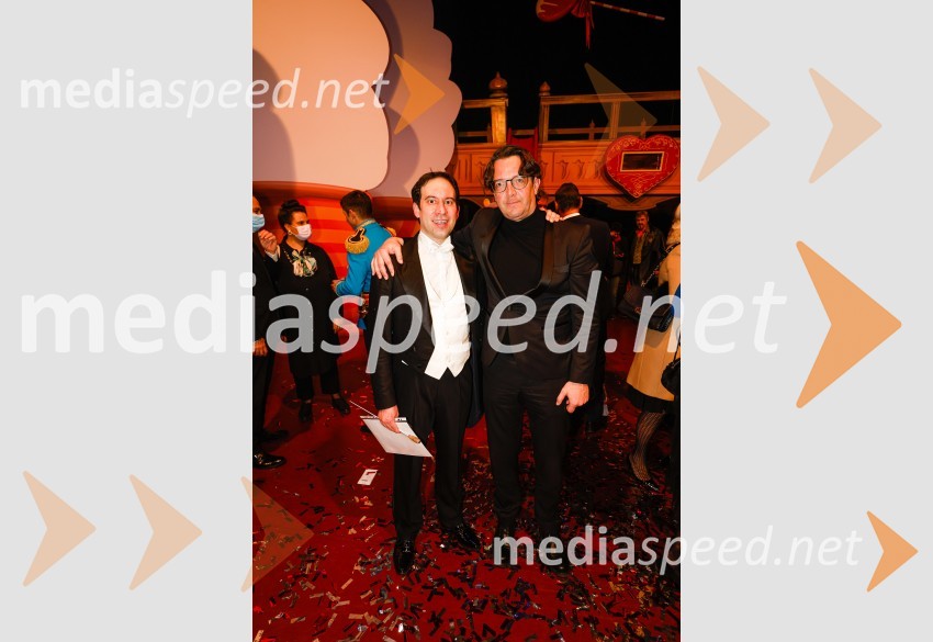  Simon Krečič, umetniški direktor Opere SNG Maribor;  Marko  Hribernik, dirigent, umetniški direktor opereLjubezenski napoj, premiera opere