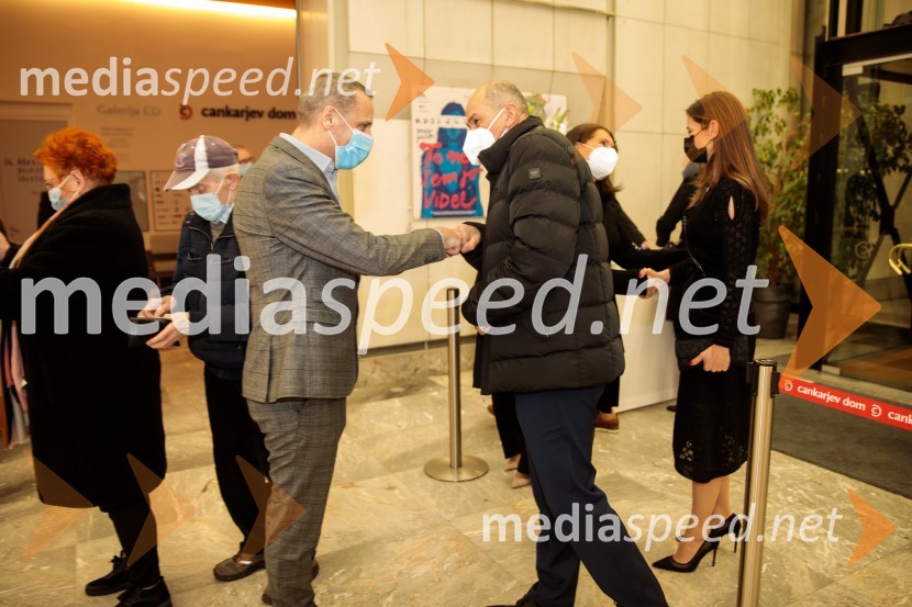  Danilo Rošker, direktor SNG Maribor;  Janez Janša, predsednik vlade RSTo noč sem jo videl, predpremiera drame SNG Maribor