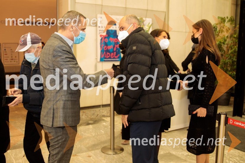  Danilo Rošker, direktor SNG Maribor;  Janez Janša, predsednik vlade RSTo noč sem jo videl, predpremiera drame SNG Maribor