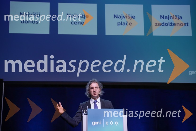 dr. Robert Golob, predsednik uprave, GEN-IGEN-I in Robert Golob, novinarska konferenca