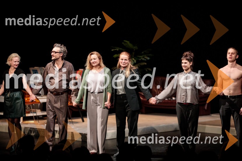  Polona  Juh, igralka;  Marko  Mandić, igralec;  Nataša Barbara Gračner, igralka;  Zvezdana  Mlakar, igralka;  Saša Pavlin Stošić, igralka;  Timon Šturbej, igralecParty, premiera v SNG Drama Ljubljana