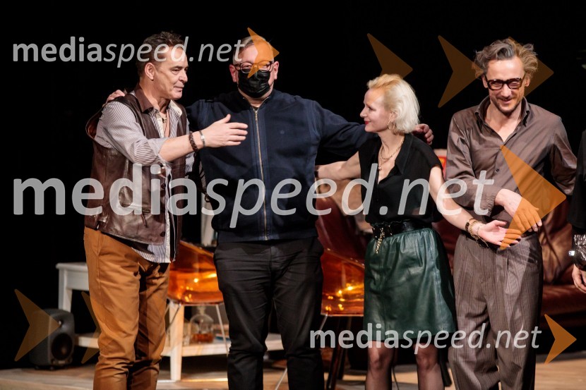   Igor  Samobor, igralec;  Robert Waltl, direktor, Mini teater;  Polona  Juh, igralka;  Marko  Mandić, igralecParty, premiera v SNG Drama Ljubljana