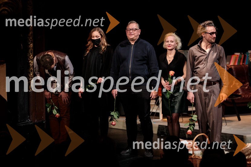   Igor  Samobor, igralec;  ... ;  Robert Waltl, direktor, Mini teater;  Polona  Juh, igralka;  Marko  Mandić, igralecParty, premiera v SNG Drama Ljubljana