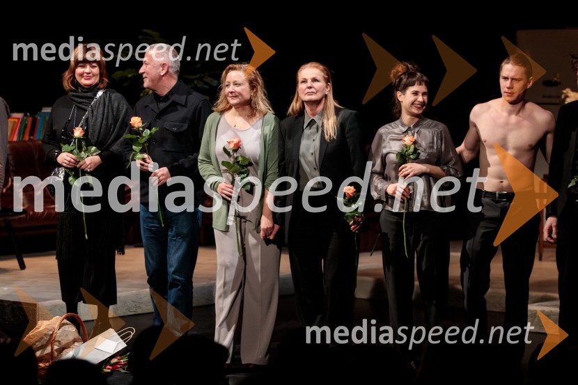  Ana Savić Gecan, kostumografinja;  Ivica Buljan, režiser;  Nataša Barbara Gračner, igralka;  Zvezdana  Mlakar, igralka;  Saša Pavlin Stošić, igralka;  Timon Šturbej, igralecParty, premiera v SNG Drama Ljubljana