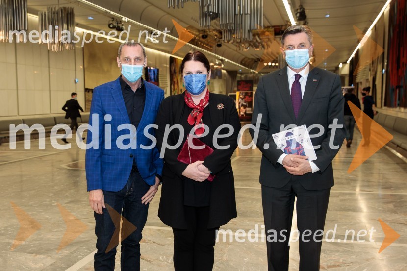  Danilo Rošker, direktor SNG Maribor;  Uršula Cetinski, generalna direktorica, Cankarjev dom;  Borut Pahor, predsednik Republike SlovenijeTo noč sem jo videl, predstava drame SNG Maribor