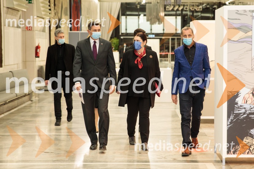  Borut Pahor, predsednik Republike Slovenije;  Uršula Cetinski, generalna direktorica, Cankarjev dom;  Danilo Rošker, direktor SNG MariborTo noč sem jo videl, predstava drame SNG Maribor