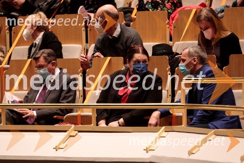  Borut Pahor, predsednik Republike Slovenije;  Uršula Cetinski, generalna direktorica, Cankarjev dom;  Danilo Rošker, direktor SNG MariborTo noč sem jo videl, predstava drame SNG Maribor