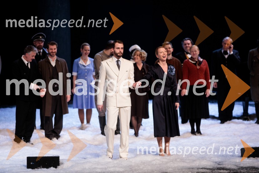  Blaž Dolenc, igralec;  Nataša Matjašec Rošker, igralkaTo noč sem jo videl, predstava drame SNG Maribor