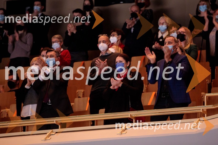  Borut Pahor, predsednik Republike Slovenije;  Uršula Cetinski, generalna direktorica, Cankarjev dom;  Danilo Rošker, direktor SNG MariborTo noč sem jo videl, predstava drame SNG Maribor