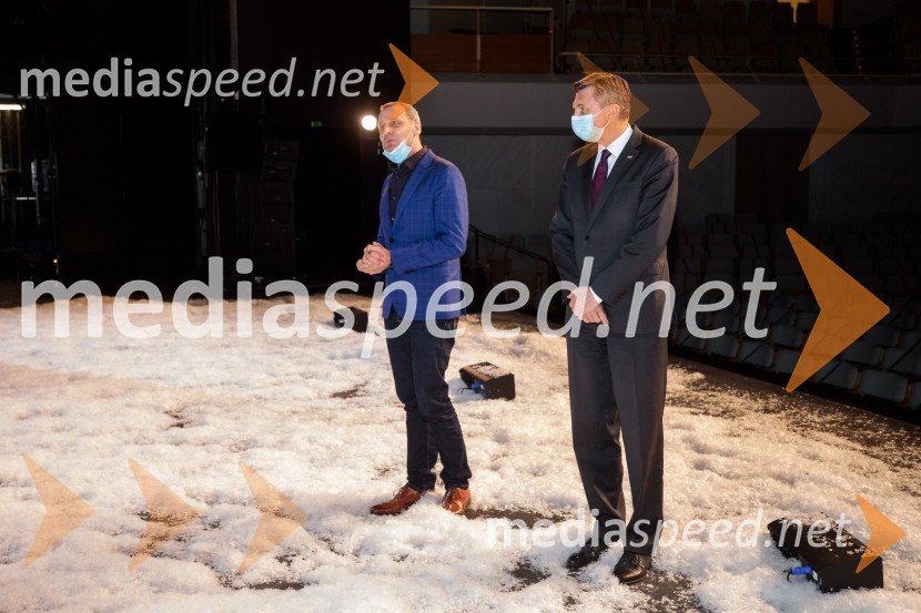  Danilo Rošker, direktor SNG Maribor;  Borut Pahor, predsednik Republike SlovenijeTo noč sem jo videl, predstava drame SNG Maribor