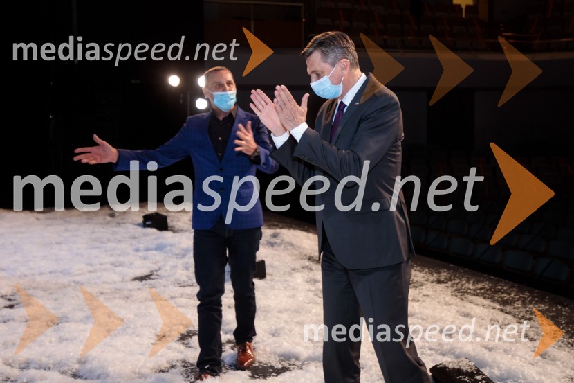 Danilo Rošker, direktor SNG Maribor;  Borut Pahor, predsednik Republike SlovenijeTo noč sem jo videl, predstava drame SNG Maribor