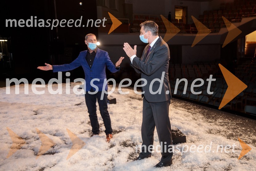  Danilo Rošker, direktor SNG Maribor;  Borut Pahor, predsednik Republike SlovenijeTo noč sem jo videl, predstava drame SNG Maribor