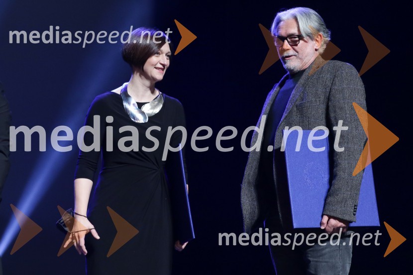  Špela Čadež, režiserka;  Dušan Kirbiš, slikarPodelitev Prešernovih nagrad 2022