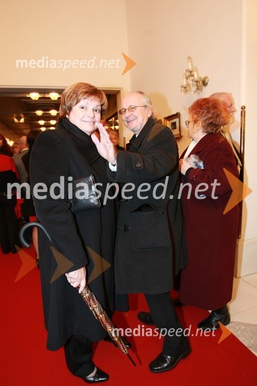 Peter Ternovšek, igralec in njegova žena JelkaLa Traviata, premiera opere v SNG Maribor