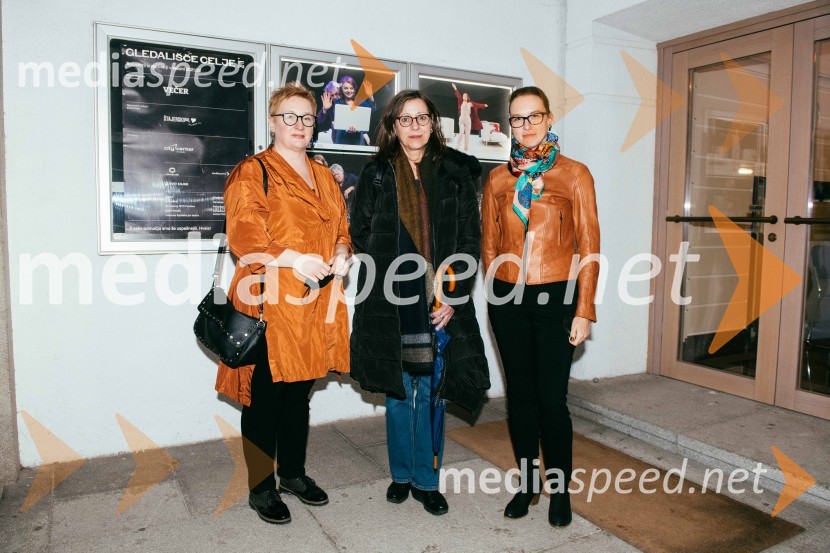  Urška Vouk, koordinatorka in organizatorka kulturnega programa v SLG Celje;  Jerneja Volfand, vodja programa SLG Celje; mag. Barbara Petrovič, vodja marketinga in odnosov za javnostmi SLG Celje14 dni, premiera drame SLG Celje