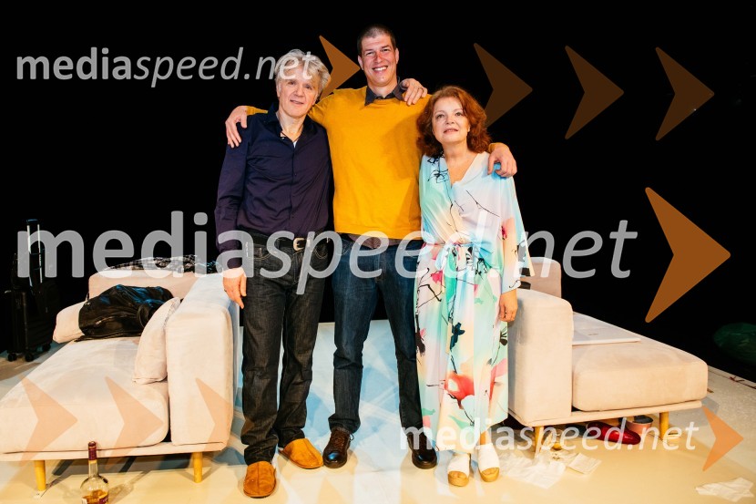  Branko Završan, igralec;  Goran Vojnović, pisatelj, kolumnist, režiser;  Jagoda Tovirac, igralka14 dni, premiera drame SLG Celje