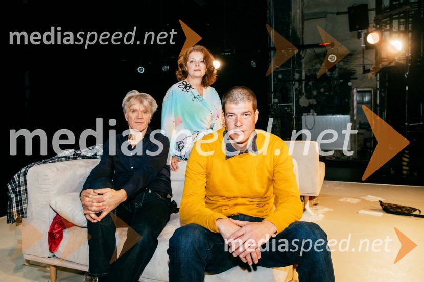  Branko Završan, igralec;  Jagoda Tovirac, igralka;  Goran Vojnović, pisatelj, kolumnist, režiser14 dni, premiera drame SLG Celje