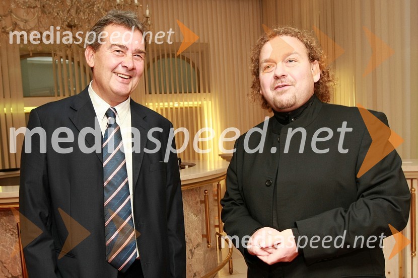 Branko Panič, pomočnik Darka Brleka in Darko Brlek, direktor Festivala LjubljanaLa Traviata, premiera opere v SNG Maribor