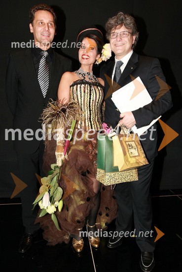 Danilo Rošker, direktor SNG Maribor, Irena Petkova, sopranistka in Hugo de Ana, režiser opere La TraviataLa Traviata, premiera opere v SNG Maribor