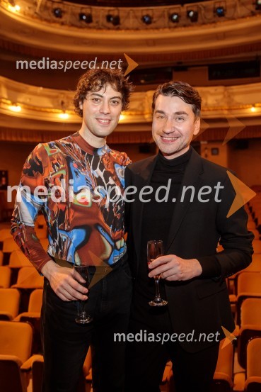  Benjamin Krnetić, igralec;  Saša Tabaković, igralec, nekdanji poslanec SMCVse ok, premiera drame