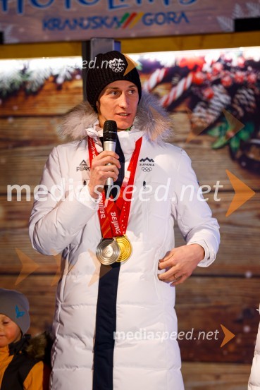  Peter  Prevc, smučarski skakalecSprejem olimpijcev  v Kranjski Gori