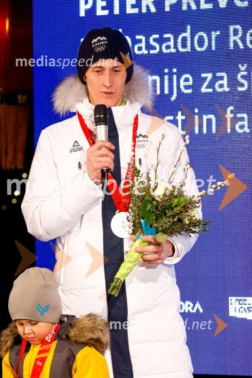  Peter Poles, televizijski voditeljSprejem olimpijcev  v Kranjski Gori