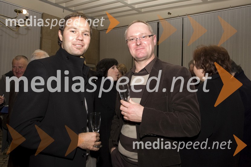 Kristjan Magdič, lastnik in direktor podjetja Frontal in d.o.o. Iztok Rodež, Frontal50 let Radia Murski val