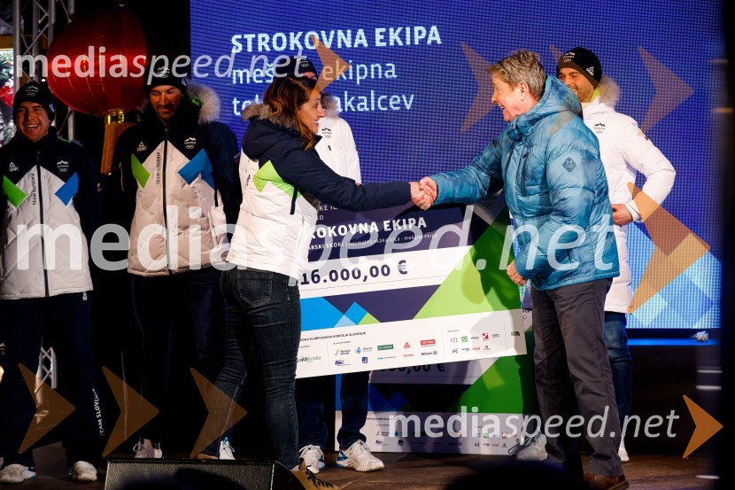 Sprejem olimpijcev  v Kranjski Gori
