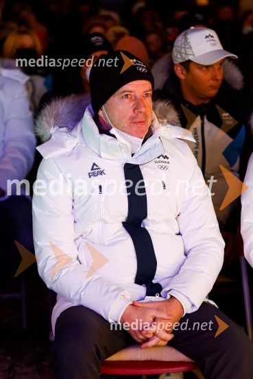  Enzo Smrekar, predsednik uprave Droge Kolinske in glavni direktor strateškega poslovnega področja v Atlantic Grupi, predsednik SZSSprejem olimpijcev  v Kranjski Gori