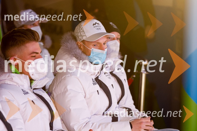  Timi Zajc, smučarski skakalec;  Lovro Kos, smučarski skakalecSprejem olimpijcev  v Kranjski Gori
