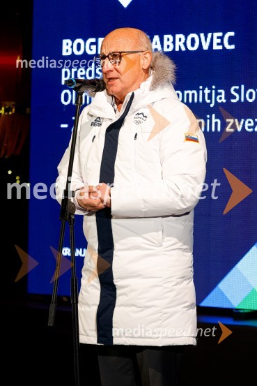  Bogdan Gabrovec, predsednik Olimpijskega komiteja Slovenije, predsednik Judo zveze SlovenijeSprejem olimpijcev  v Kranjski Gori