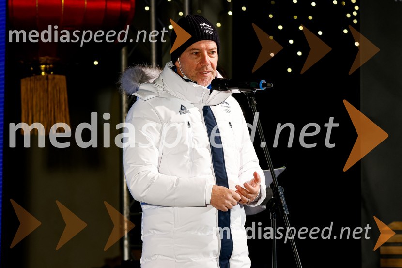  Enzo Smrekar, predsednik uprave Droge Kolinske in glavni direktor strateškega poslovnega področja v Atlantic Grupi, predsednik SZSSprejem olimpijcev  v Kranjski Gori