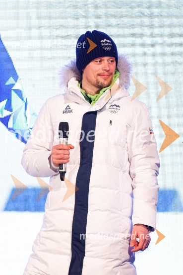  Miha Šimenc, smučarski tekač, SlovenijaSprejem olimpijcev  v Kranjski Gori