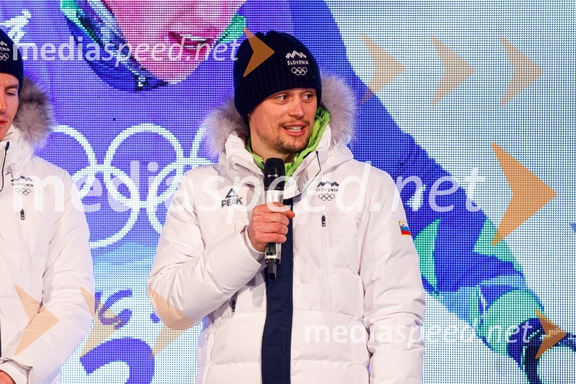  Miha Šimenc, smučarski tekač, SlovenijaSprejem olimpijcev  v Kranjski Gori