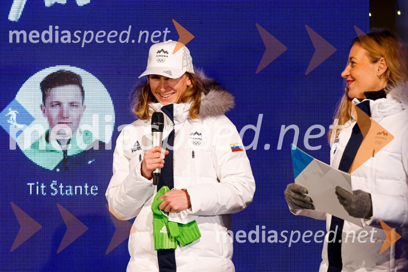  Urška Pribošič, deskarka prostega slogaSprejem olimpijcev  v Kranjski Gori