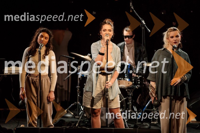  Katka Slosar;   Aiko  Zakrajšek, igralka;  Hana KunšičSvoje usode krojači, premiera avtorskega projekta, Slovensko mladinsko gledališče Ljubljana