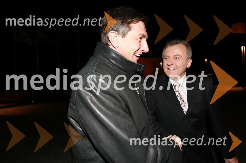 Borut Pahor, predsednik vlade RS in Anton Guzej, generalni direktor RTV Slovenija50 let radia MMR in 30 let TV oddaje Hidak - mostovi