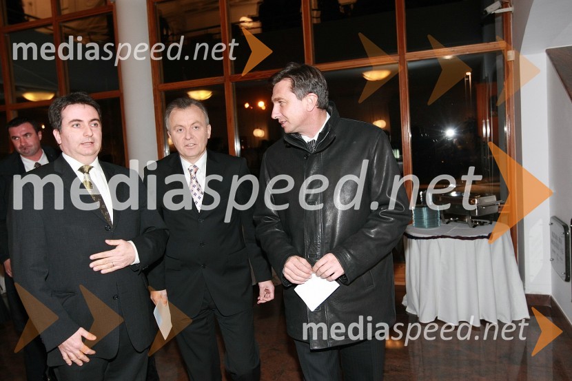 ..., Anton Guzej, generalni direktor RTV Slovenija in  Borut Pahor, predsednik vlade RS50 let radia MMR in 30 let TV oddaje Hidak - mostovi