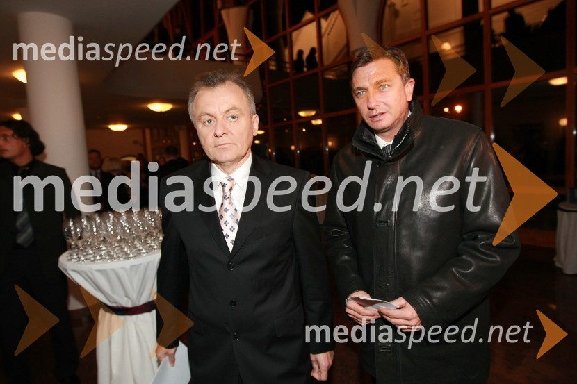 Anton Guzej, generalni direktor RTV Slovenija in Borut Pahor, predsednik vlade RS50 let radia MMR in 30 let TV oddaje Hidak - mostovi